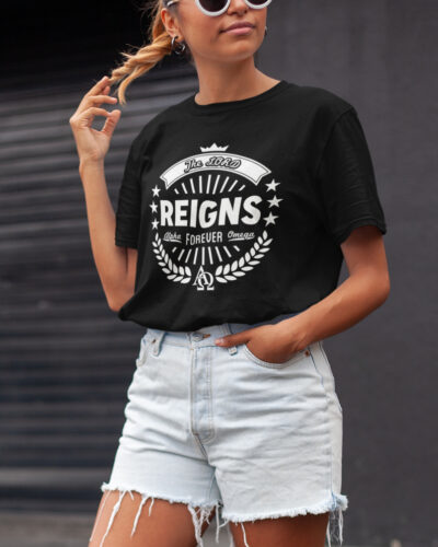 Lord Reigns Religious Typography Graphic T-shirt