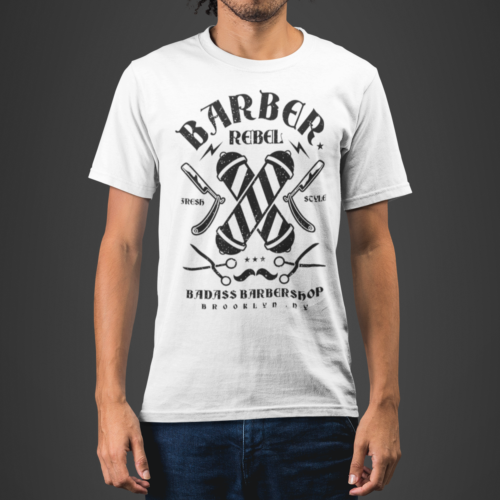 Barber Rebel Vintage Graphic T-shirt
