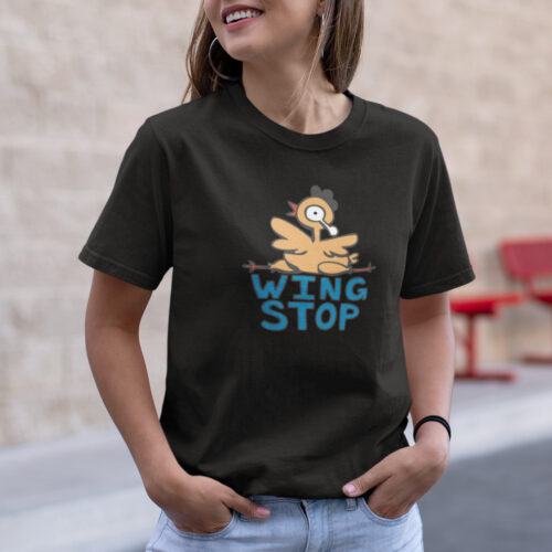 Wing Stop Funny Food Graphic T-shirt
