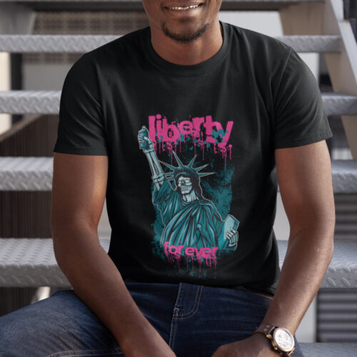 Liberty Forever Vintage Skull Graphic T-shirt