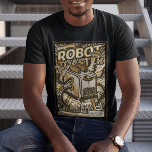 Robot Toaster Funny Vintage Graphic T-shirt