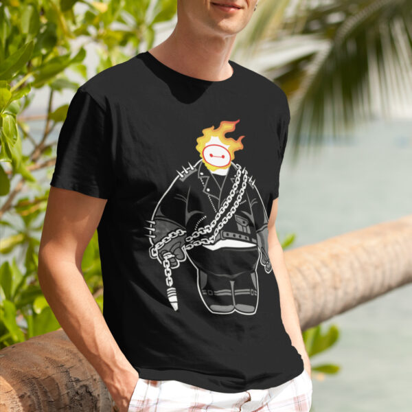 Big Ghost Funny Skull Graphic T-shirt - Image 2