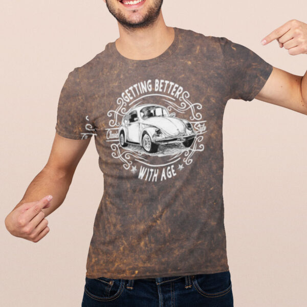 Volkswagen Vintage Car Acid Wash T-shirt - Image 2