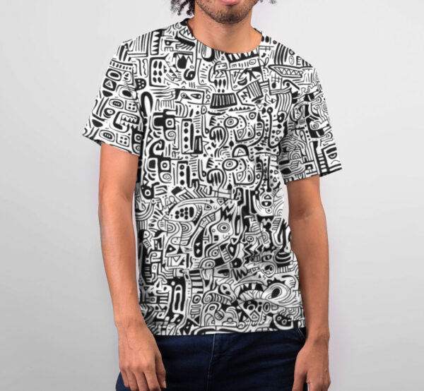 Artistic Doodle Grahpic T-shirt - Image 5