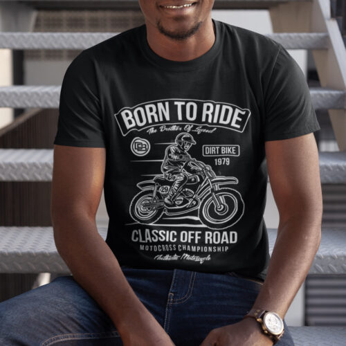 Born To Ride Off Road Biker Graphic T-shirt