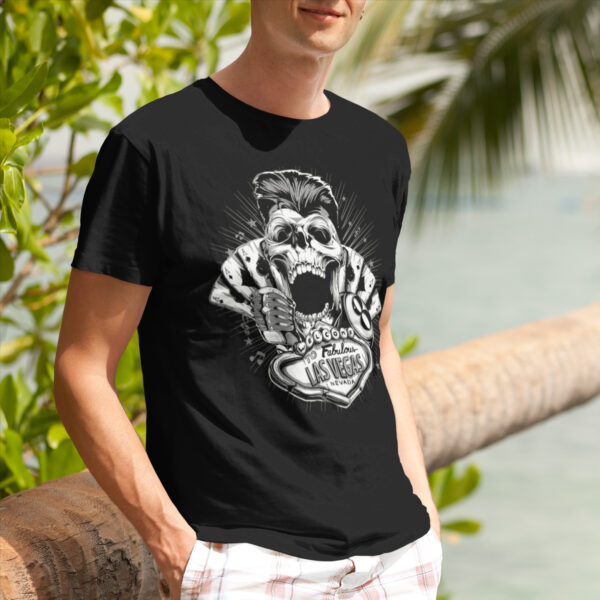 Las Vegas Skull Graphic T-shirt - Image 2