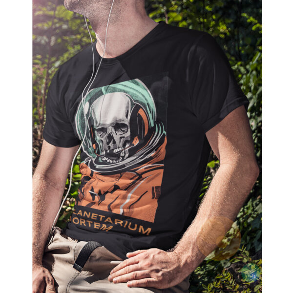 Space Death Skull Graphic T-shirt - Image 3