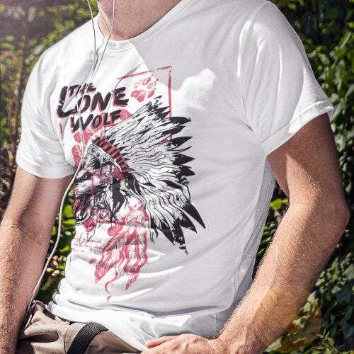 The lone wolf Animal Native Vintage T-shirt