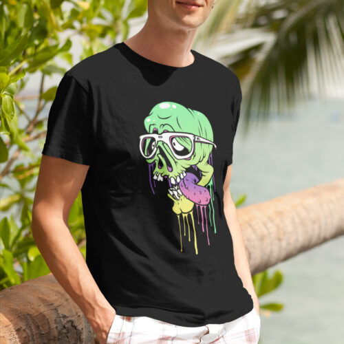 Colorful Skull Graphic T-shirt