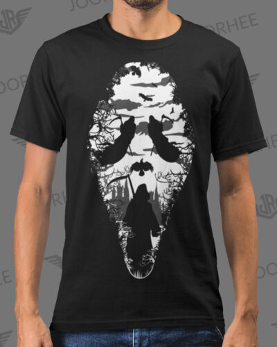 REAPER SCREAM Skull Grunge Movie T-shirt