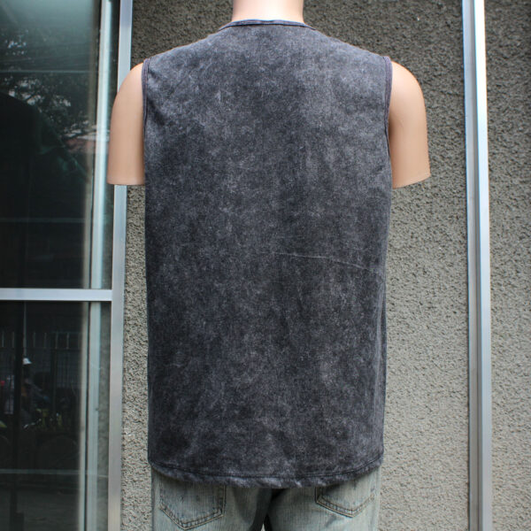 Che Guevara Black Acid Wash Tie Dye Tank Top - Image 4