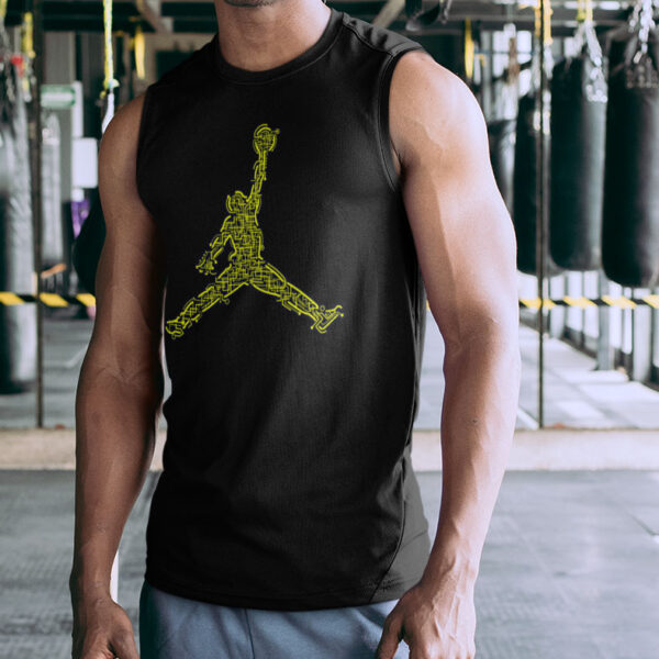 Electric Jump Basketball Tank top Sleeveless Muscle Shirt - Image 3