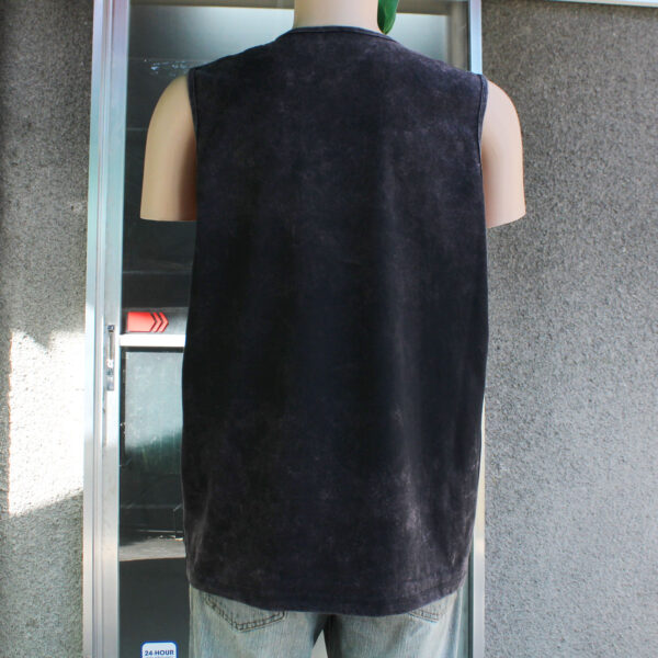 Beach Sunset Black Acid Wash Tie Dye Tank Top - Image 4