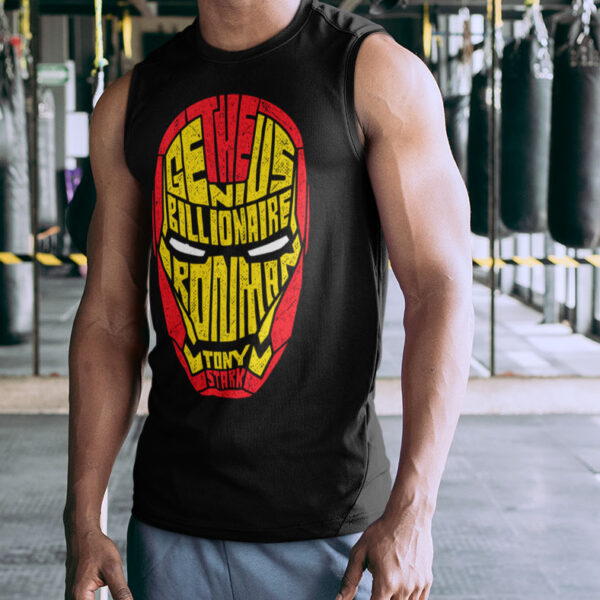 Iron Man Typography Tank top - Image 2