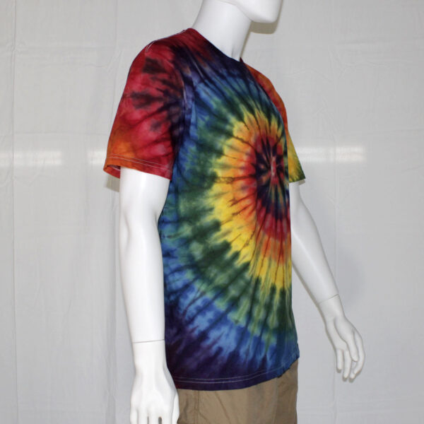 Tie Dye Spiral Rainbow Unisex T-shirt - Image 3