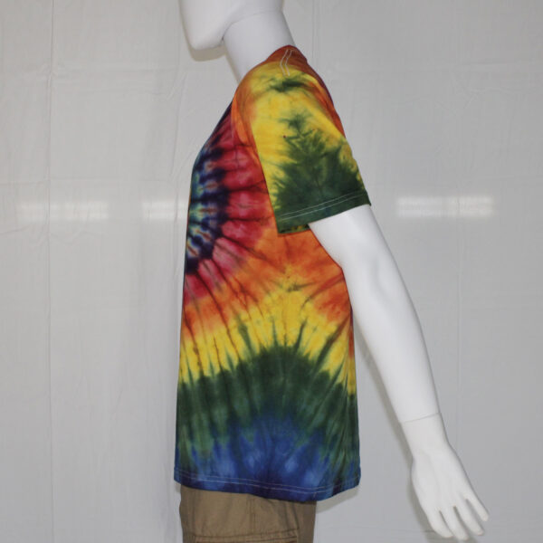 Tie Dye Spiral Rainbow Unisex T-shirt - Image 6