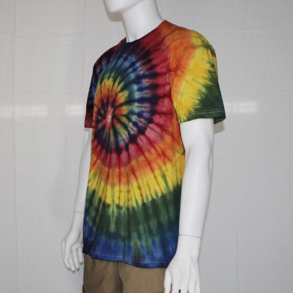 Tie Dye Spiral Rainbow Unisex T-shirt - Image 2