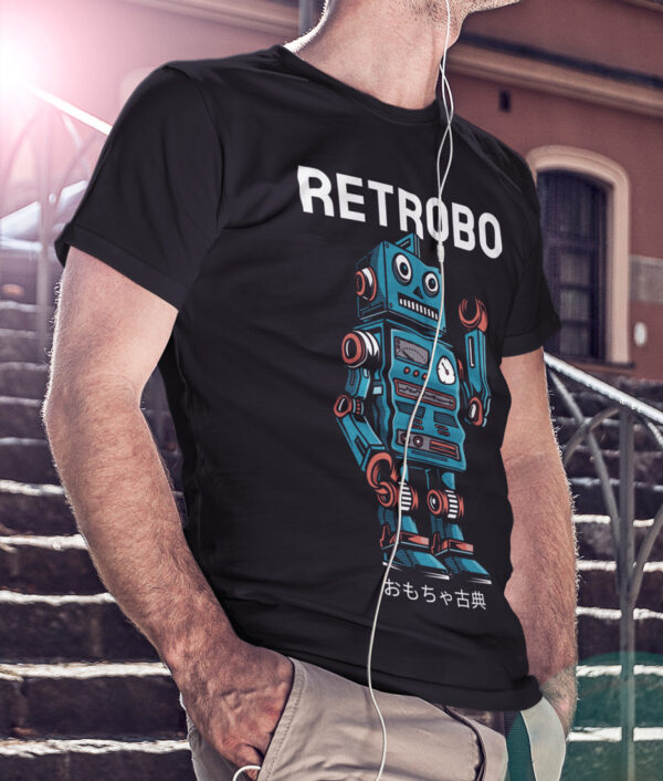 Retrobo Vintage Japanese Robot T-shirt - Image 5