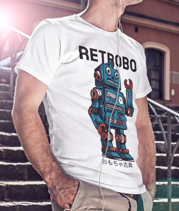 Retrobo Vintage Japanese Robot T-shirt - Image 2