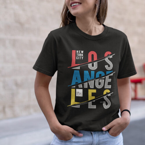 Los Angeles Typography 117 Graphic T-shirt