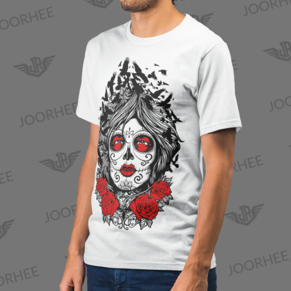 Rose Lady Muerte Grunge Graphic T-shirt - Image 2