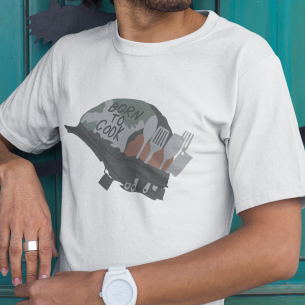 Born To Cook Funny Graphic T-shirt - Image 2