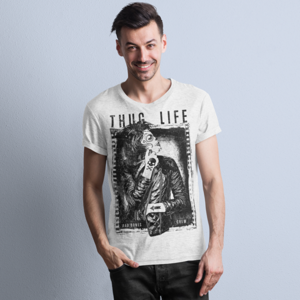 Thug Life Unique Vintage Graphic T-shirt - Image 3