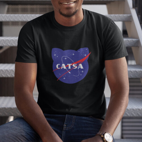 Catsa Animal Space Funny Graphic T-shirt