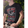 Ride Bike Typography Skull Graphic T-shirt - Image 3