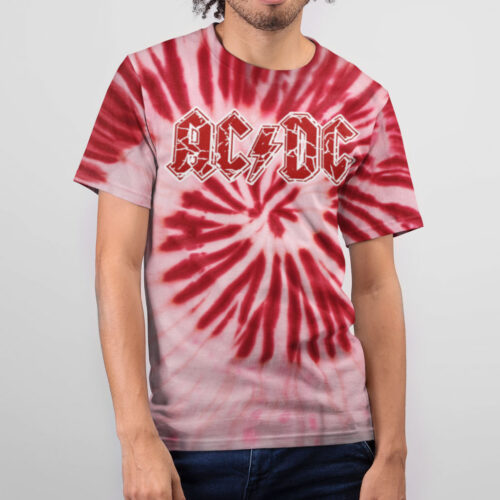 ACDC Red Spiral Tie Dye T-shirt