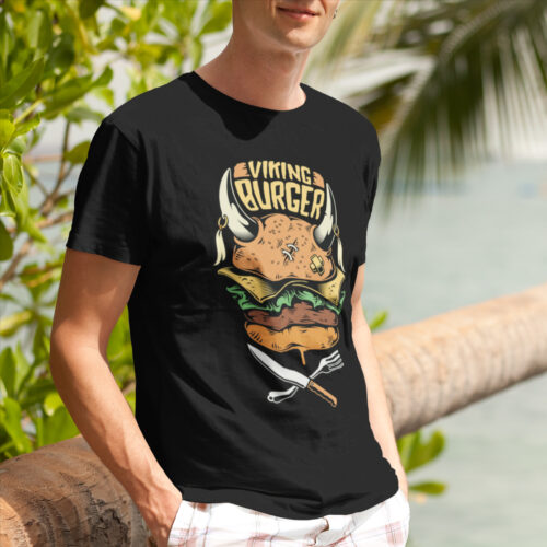 Viking Burger Food Graphic T-shirt