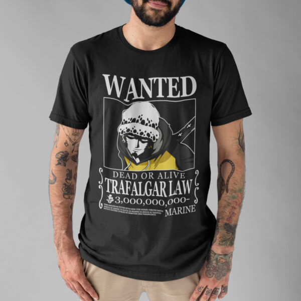 Bounty Law Anime Typography Wanted Graphic T-shirt