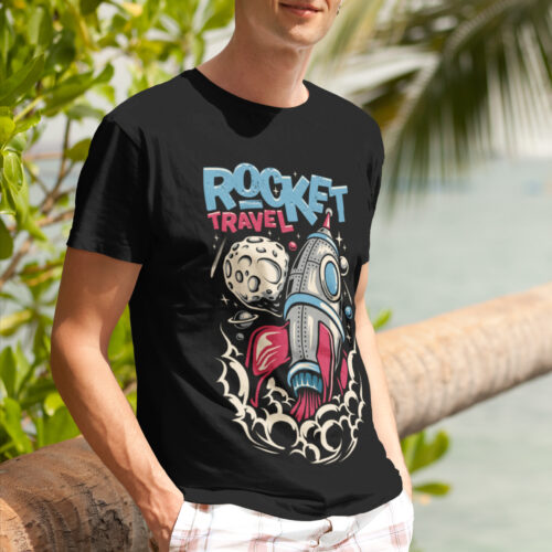 Rocket Travel Space Graphic T-shirt