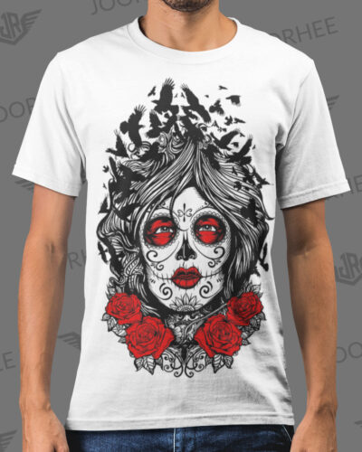 Rose Lady Muerte Grunge Graphic T-shirt