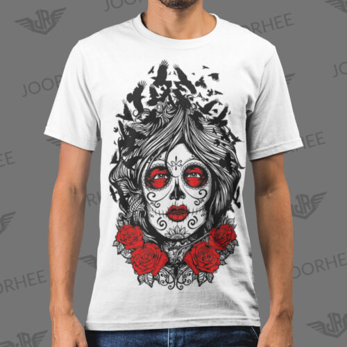 Rose Lady Muerte Grunge Graphic T-shirt