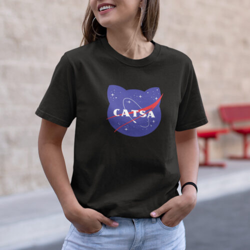 Catsa Animal Space Funny Graphic T-shirt