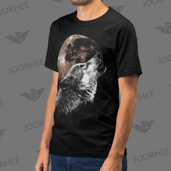 Howl At The Moon Wolf Animal T-shirt - Image 2