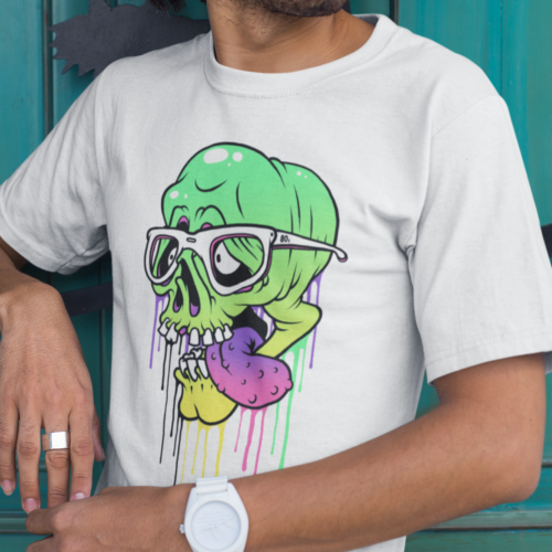 Colorful Skull Graphic T-shirt