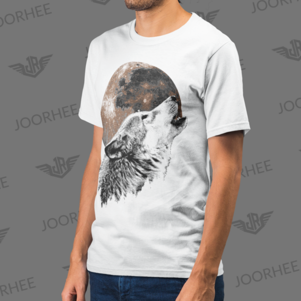 Howl At The Moon Wolf Animal T-shirt - Image 4