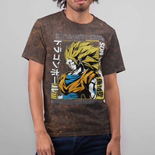 Son Goku Acid Wash T-shirt