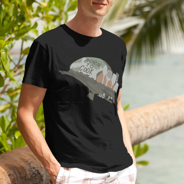 Born To Cook Funny Graphic T-shirt - Image 4