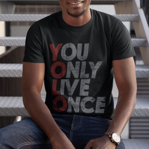Yolo Vintage Typography Graphic T-shirt