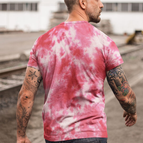 DAY OF THE DEAD red crumple tie dye t-shirt - Image 2