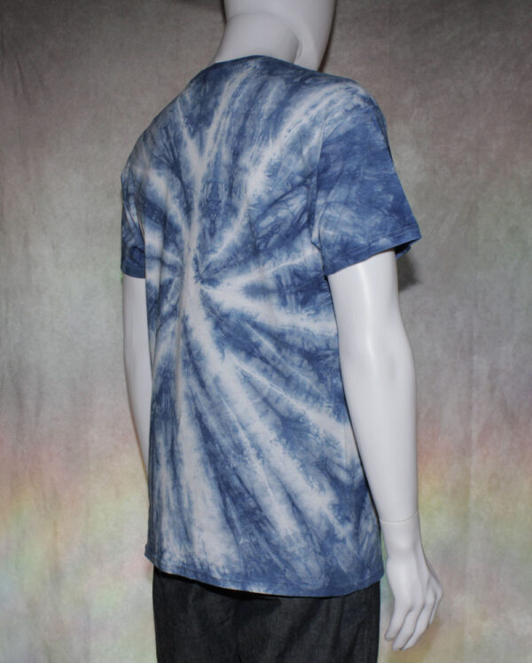 Indigo Blue Spirals Tie Dye T-shirt - Image 4