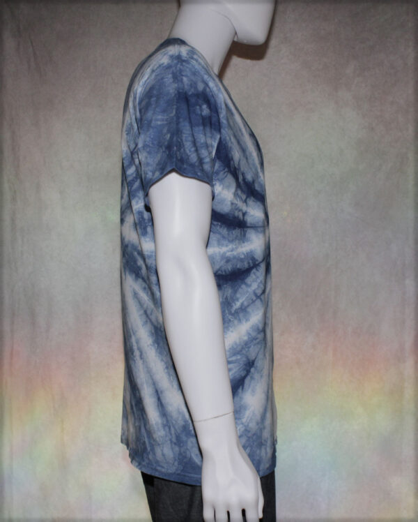 Indigo Blue Spirals Tie Dye T-shirt - Image 3