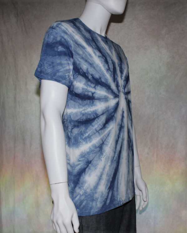 Indigo Blue Spirals Tie Dye T-shirt - Image 2
