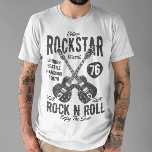 Vintage Rock Star Music Vintage Guitar T-shirt