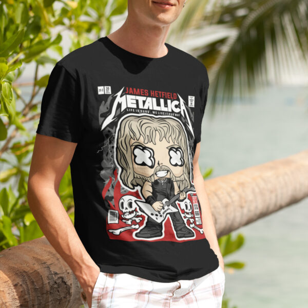 James Hetfield Metallica Music Graphic T-shirt - Image 2