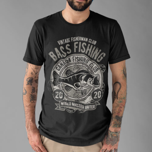 Bass Fishing Animal Vintage T-shirt