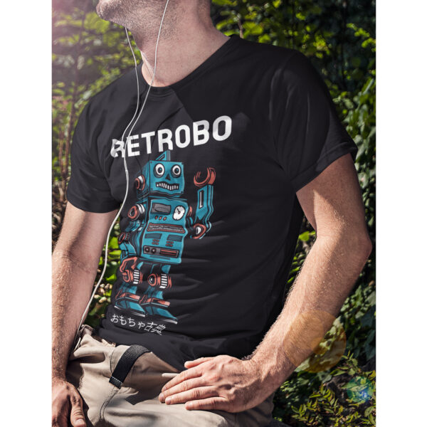 Retrobo Classic Robot Vintage Graphic T-shirt - Image 3